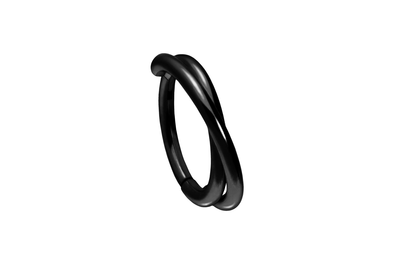 Titan Segmentring Clicker Piercing 2 RINGE ÜBERKREUZT